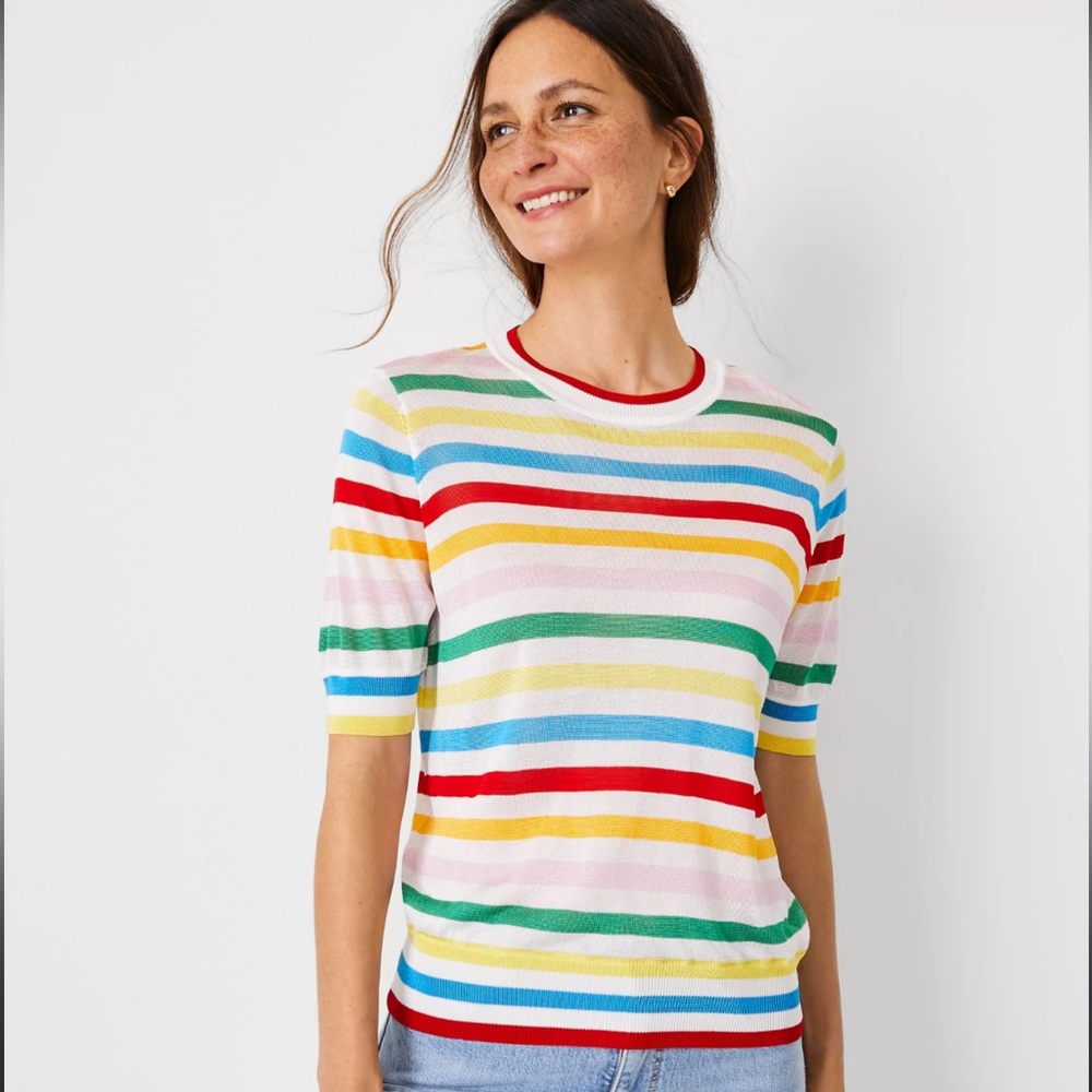 Ann Taylor Striped Sweater Tee